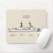 USCG Cutter Hamilton Whec-715 - SBD Mousepad (Mit Mouse)