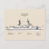 USCG Cutter Hamilton Whec-715 - SBD Postkarte (Vorderseite)