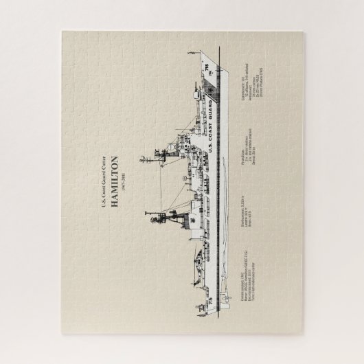 USCG Cutter Hamilton Whec-715 - SBD Puzzle (Vertikal)
