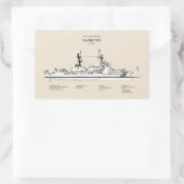 USCG Cutter Hamilton Whec-715 - SBD Rechteckiger Aufkleber (Tasche)