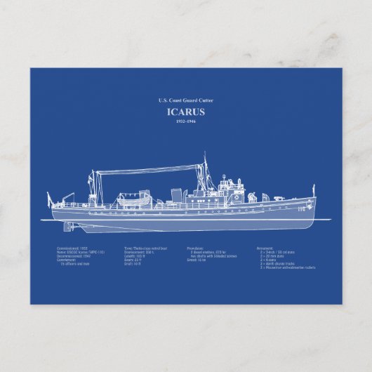 USCG Cutter Icarus wpc-110 - ABD Postkarte (Vorderseite)