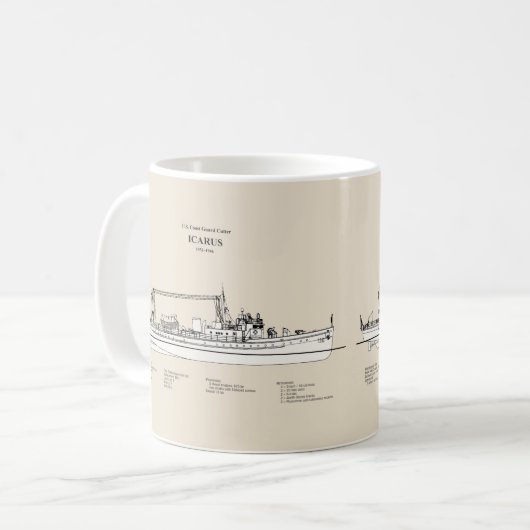 USCG Cutter Icarus wpc-110 - SBD Kaffeetasse (Vorderseite Links)