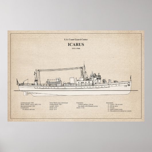 USCG Cutter Icarus wpc-110 - SBD Poster (Vorne)
