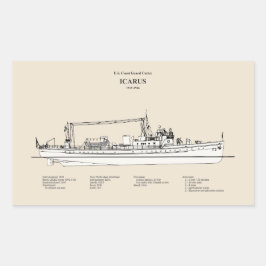 USCG Cutter Icarus wpc-110 - SBD Rechteckiger Aufkleber