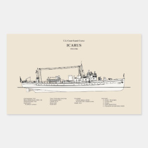 USCG Cutter Icarus wpc-110 - SBD Rechteckiger Aufkleber