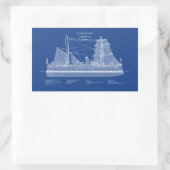 USCG Cutter Itasca - ABD Rechteckiger Aufkleber (Tasche)