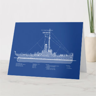 USCG Cutter Modoc wpg-46 - ABD Dankeskarte