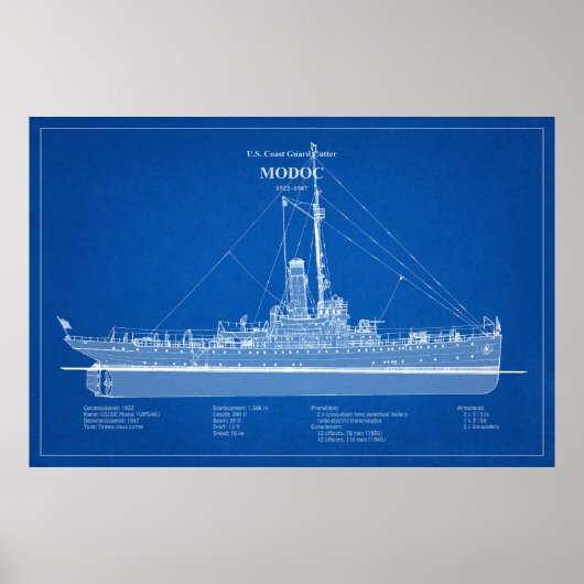 USCG Cutter Modoc wpg-46 - ABD Poster (Vorne)