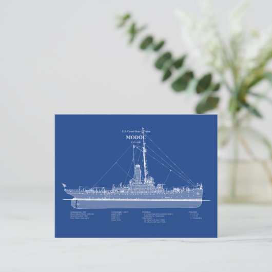 USCG Cutter Modoc wpg-46 - ABD Postkarte (Stehend Vorderseite)