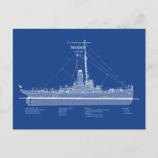 USCG Cutter Modoc wpg-46 - ABD Postkarte (Vorderseite)
