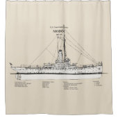 USCG Cutter Modoc wpg-46 - SBD Duschvorhang (Vorderseite)