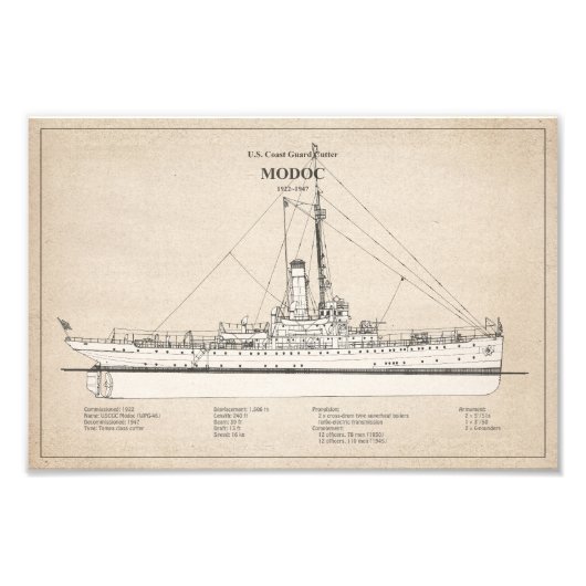 USCG Cutter Modoc wpg-46 - SBD Fotodruck (Vorne)