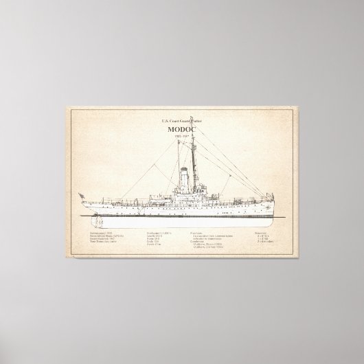 USCG Cutter Modoc wpg-46 - SBD Leinwanddruck (Vorderseite)