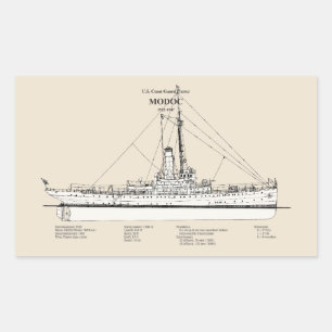 USCG Cutter Modoc wpg-46 - SBD Rechteckiger Aufkleber