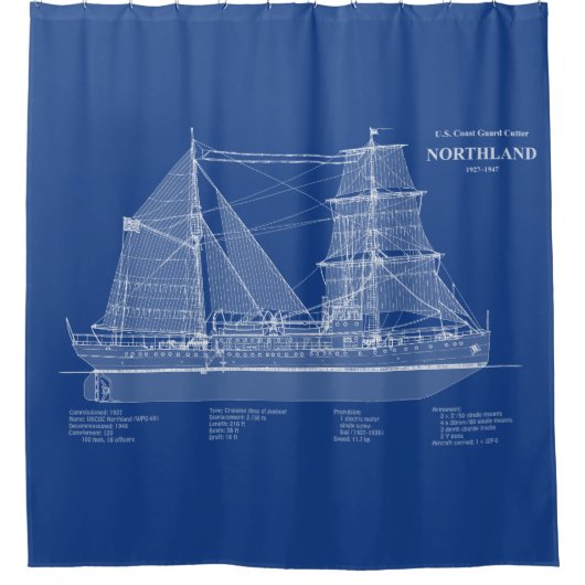 USCG Cutter Northland wpg-49 - ABD Duschvorhang (Vorderseite)