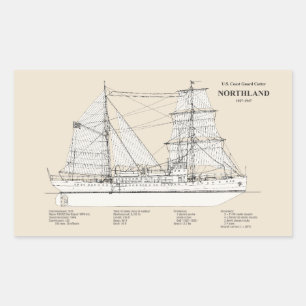 USCG Cutter Northland wpg-49 - SBD Rechteckiger Aufkleber