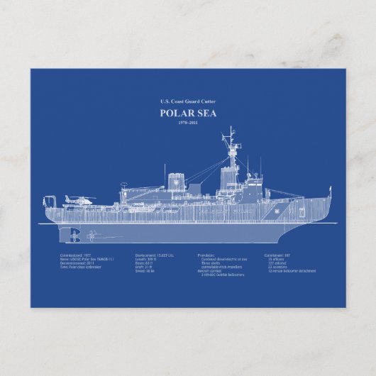 USCG Cutter Polar Sea Waggb-11 - ABD Postkarte (Vorderseite)