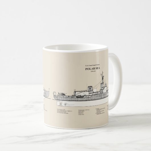 USCG Cutter Polar Sea Waggb-11 - SBD Kaffeetasse (VorderseiteRechts)
