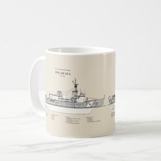 USCG Cutter Polar Sea Waggb-11 - SBD Kaffeetasse (Vorderseite Links)