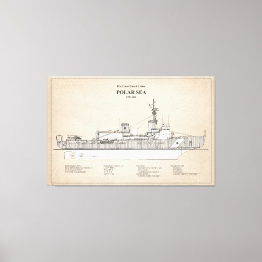 USCG Cutter Polar Sea Waggb-11 - SBD Leinwanddruck (Vorderseite)