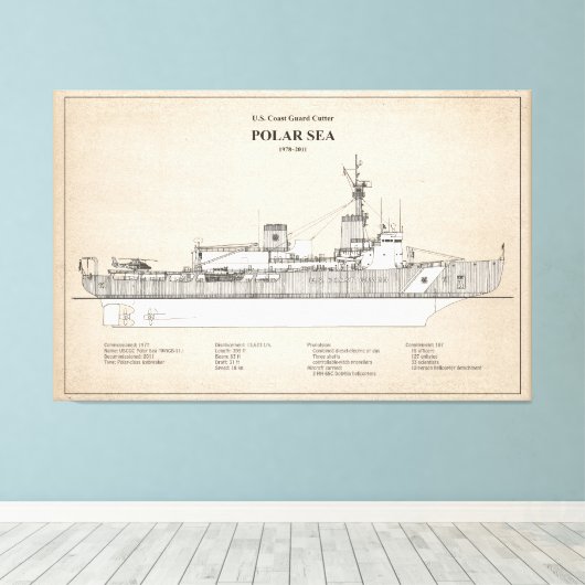 USCG Cutter Polar Sea Waggb-11 - SBD Leinwanddruck (Insitu (Holzboden))