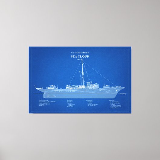 USCG Cutter Sea Cloud wpg-284 - ABD Leinwanddruck (Vorderseite)