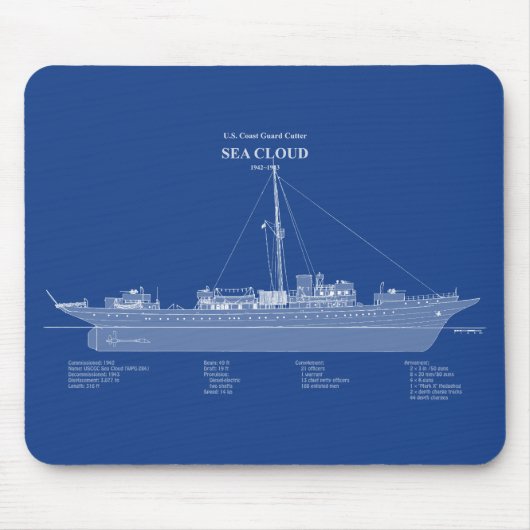 USCG Cutter Sea Cloud wpg-284 - ABD Mousepad (Vorne)