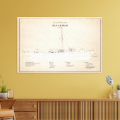 USCG Cutter Sea Cloud wpg-284 - SBD Leinwanddruck (Insitu (Wohnzimmer))