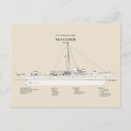 USCG Cutter Sea Cloud wpg-284 - SBD Postkarte