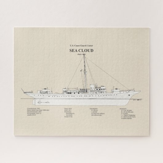 USCG Cutter Sea Cloud wpg-284 - SBD Puzzle (Horizontal)