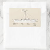 USCG Cutter Sea Cloud wpg-284 - SBD Rechteckiger Aufkleber (Tasche)