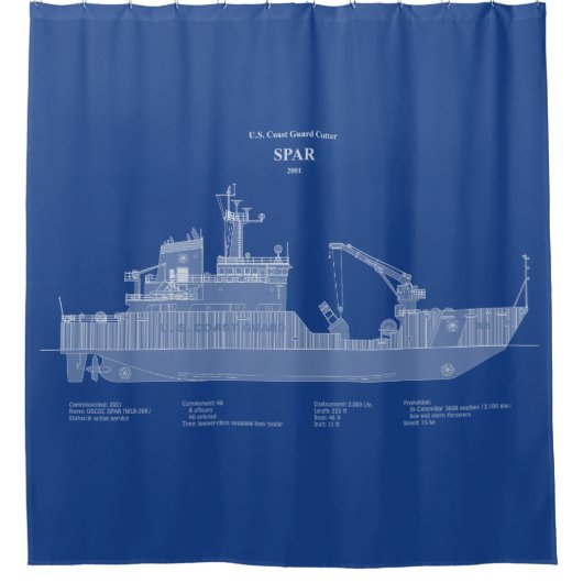 USCG Cutter Spar wlb-206 - ABD Duschvorhang (Vorderseite)