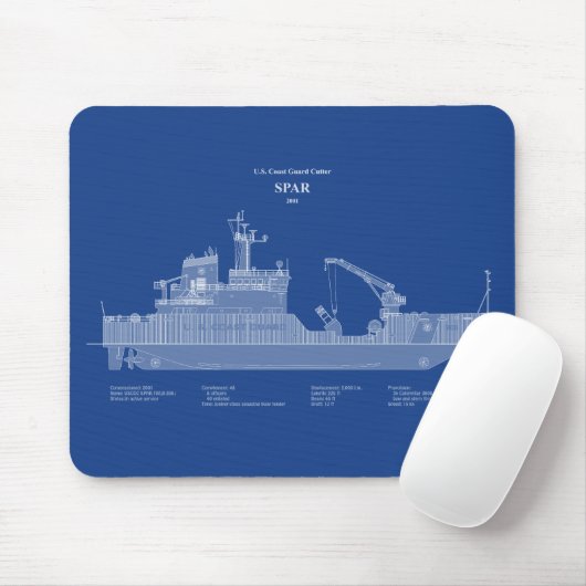 USCG Cutter Spar wlb-206 - ABD Mousepad (Mit Mouse)