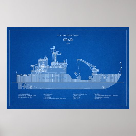 USCG Cutter Spar wlb-206 - ABD Poster (Vorne)