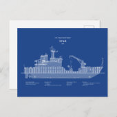 USCG Cutter Spar wlb-206 - ABD Postkarte (Vorne/Hinten)
