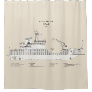 USCG Cutter Spar wlb-206 - SBD Duschvorhang