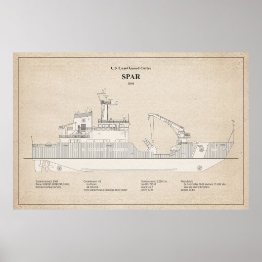 USCG Cutter Spar wlb-206 - SBD Poster (Vorne)