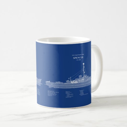 USCG Cutter Spencer wpg-36 - ABD Kaffeetasse (VorderseiteRechts)