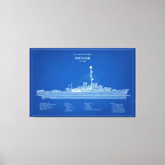 USCG Cutter Spencer wpg-36 - ABD Leinwanddruck (Vorderseite)