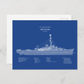 USCG Cutter Spencer wpg-36 - ABD Postkarte (Vorne/Hinten)