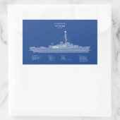 USCG Cutter Spencer wpg-36 - ABD Rechteckiger Aufkleber (Tasche)