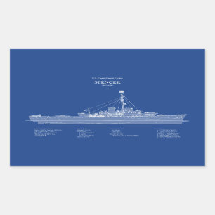 USCG Cutter Spencer wpg-36 - ABD Rechteckiger Aufkleber