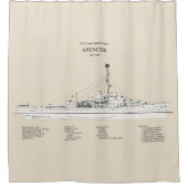 USCG Cutter Spencer wpg-36 - SBD Duschvorhang (Vorderseite)