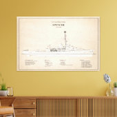 USCG Cutter Spencer wpg-36 - SBD Leinwanddruck (Insitu (Wohnzimmer))