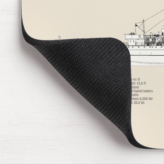 USCG Cutter Spencer wpg-36 - SBD Mousepad (Ecke)