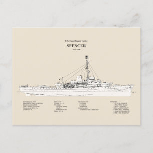 USCG Cutter Spencer wpg-36 - SBD Postkarte