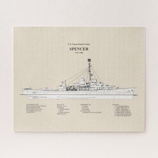 USCG Cutter Spencer wpg-36 - SBD Puzzle (Horizontal)