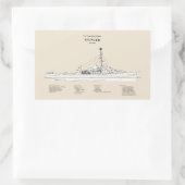 USCG Cutter Spencer wpg-36 - SBD Rechteckiger Aufkleber (Tasche)