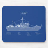 USCG Cutter Storis wmec-38 - ABD Mousepad (Vorne)