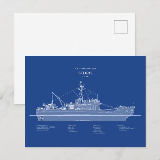 USCG Cutter Storis wmec-38 - ABD Postkarte (Vorne/Hinten)